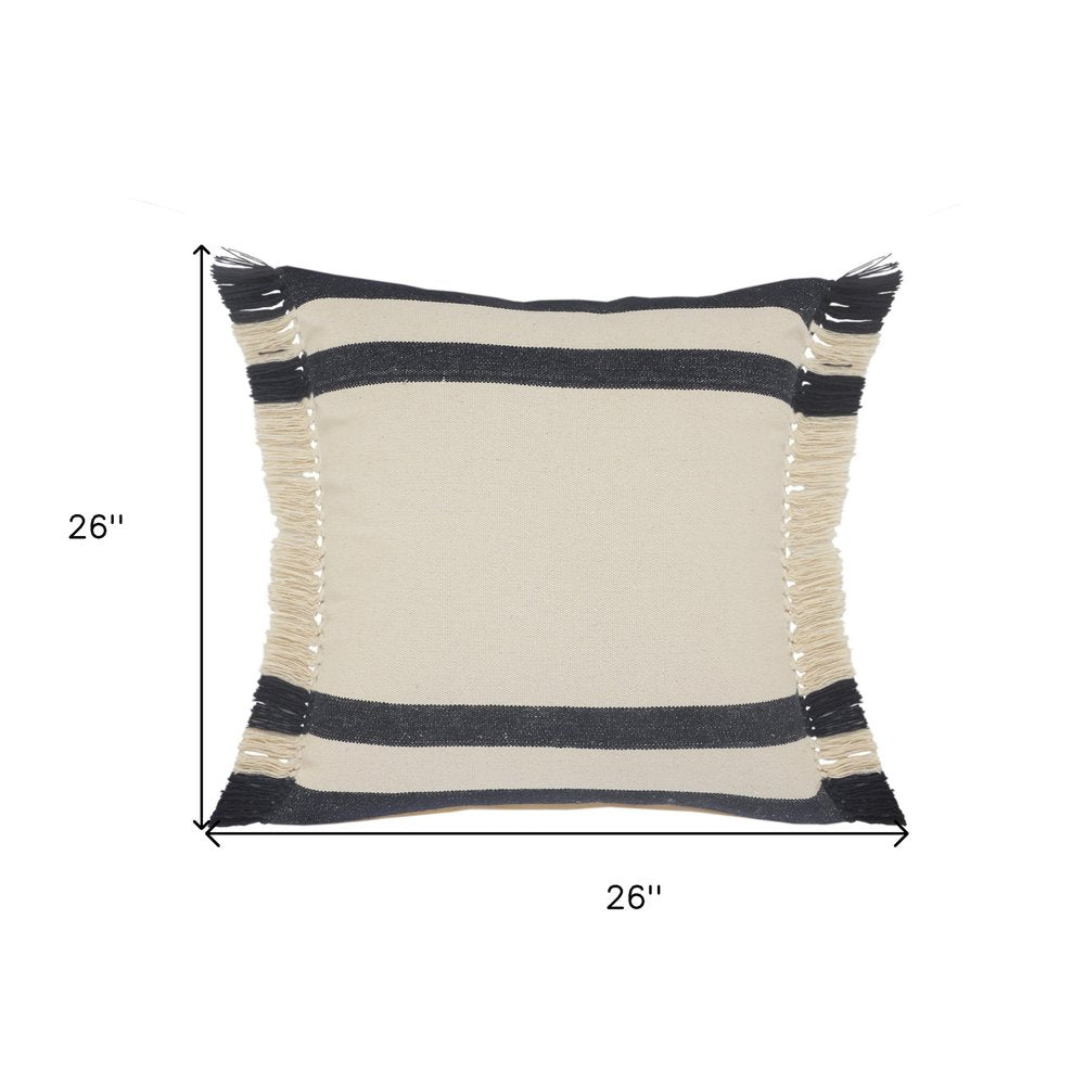 20" Gray and White Throw Pillow