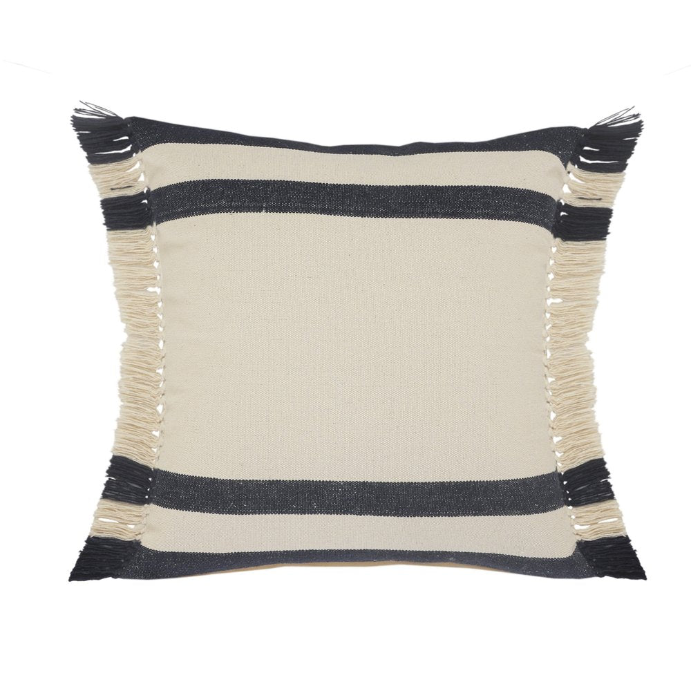 20" Gray and White Throw Pillow