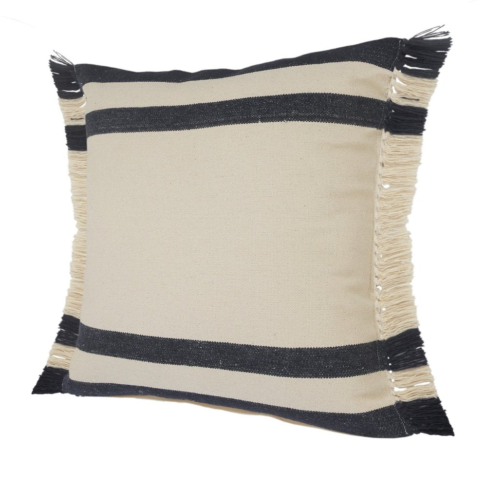 20" Gray and White Throw Pillow