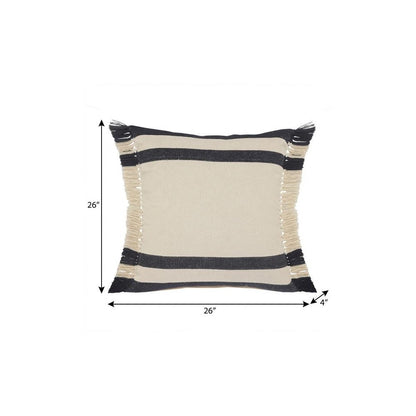 20" Blue and White Throw Pillow