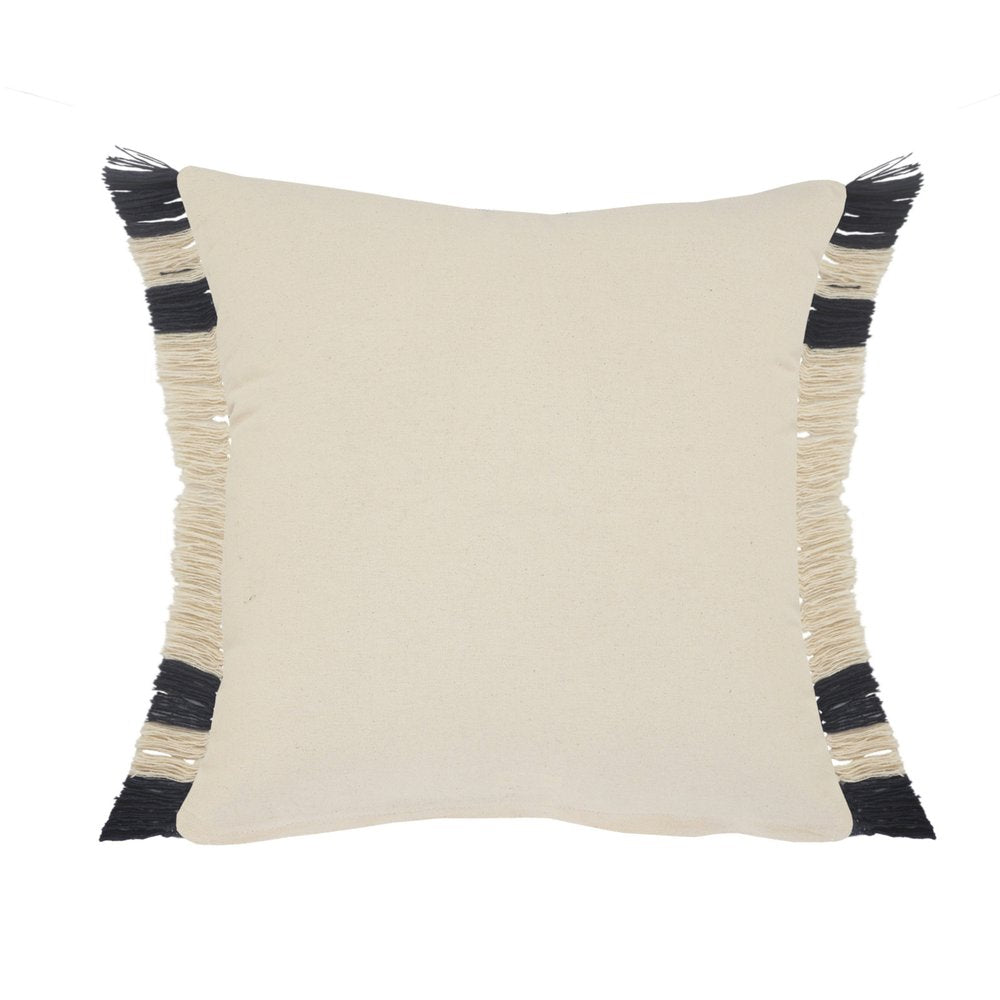 20" Gray and White Throw Pillow