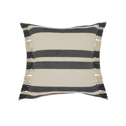 20" Gray and White Throw Pillow