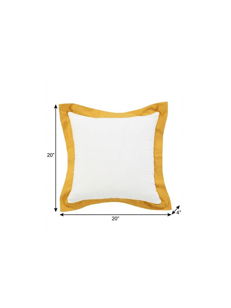 20" Black and White Throw Pillow