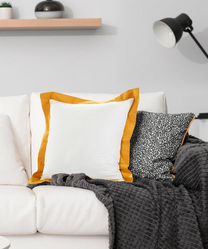 20" Black and White Throw Pillow