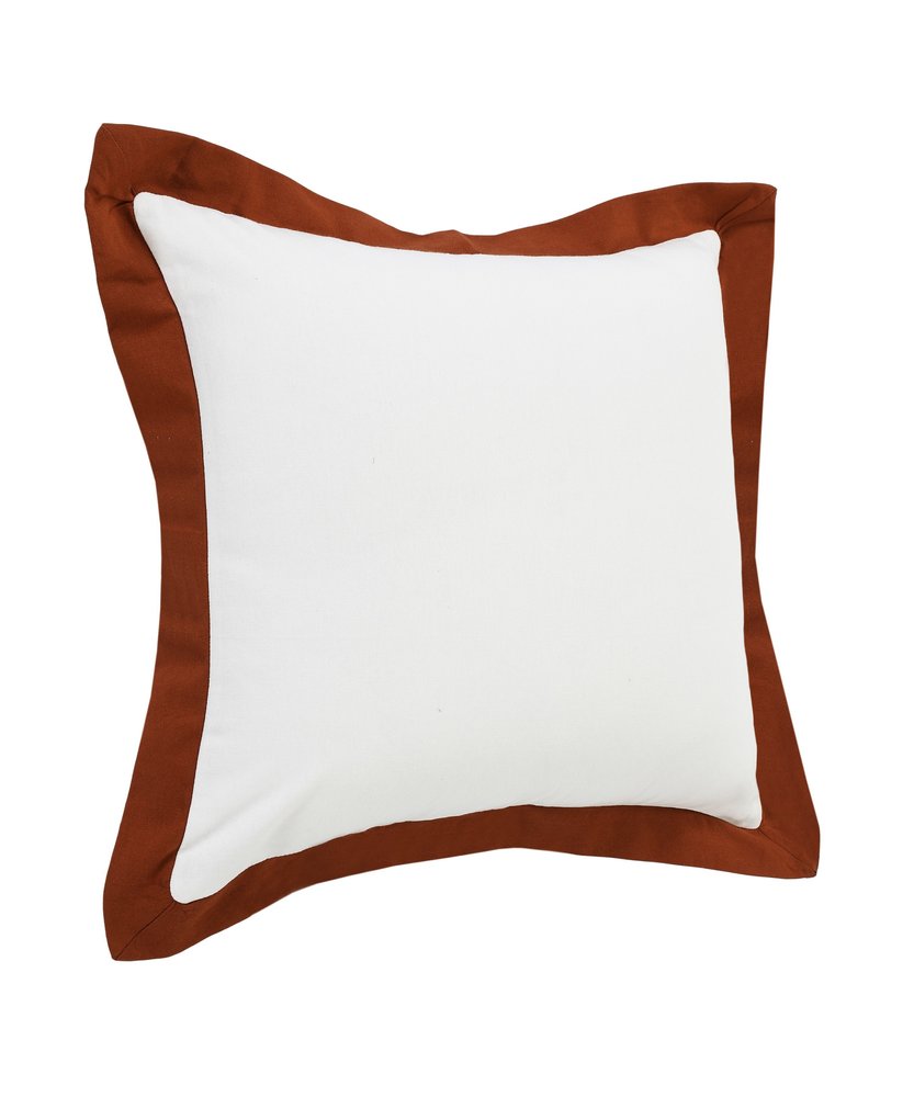 20" X 20" White And Golden Yellow 100% Cotton Geometric Zippered Pillow