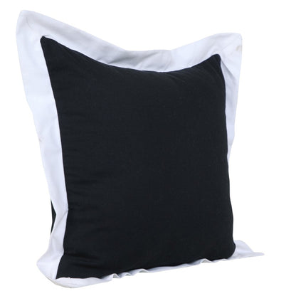 20" Black and White Throw Pillow