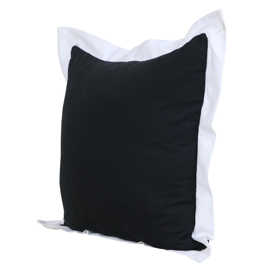 20" Black and White Throw Pillow