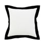 20" X 20" White And Moss Green 100% Cotton Geometric Zippered Pillow