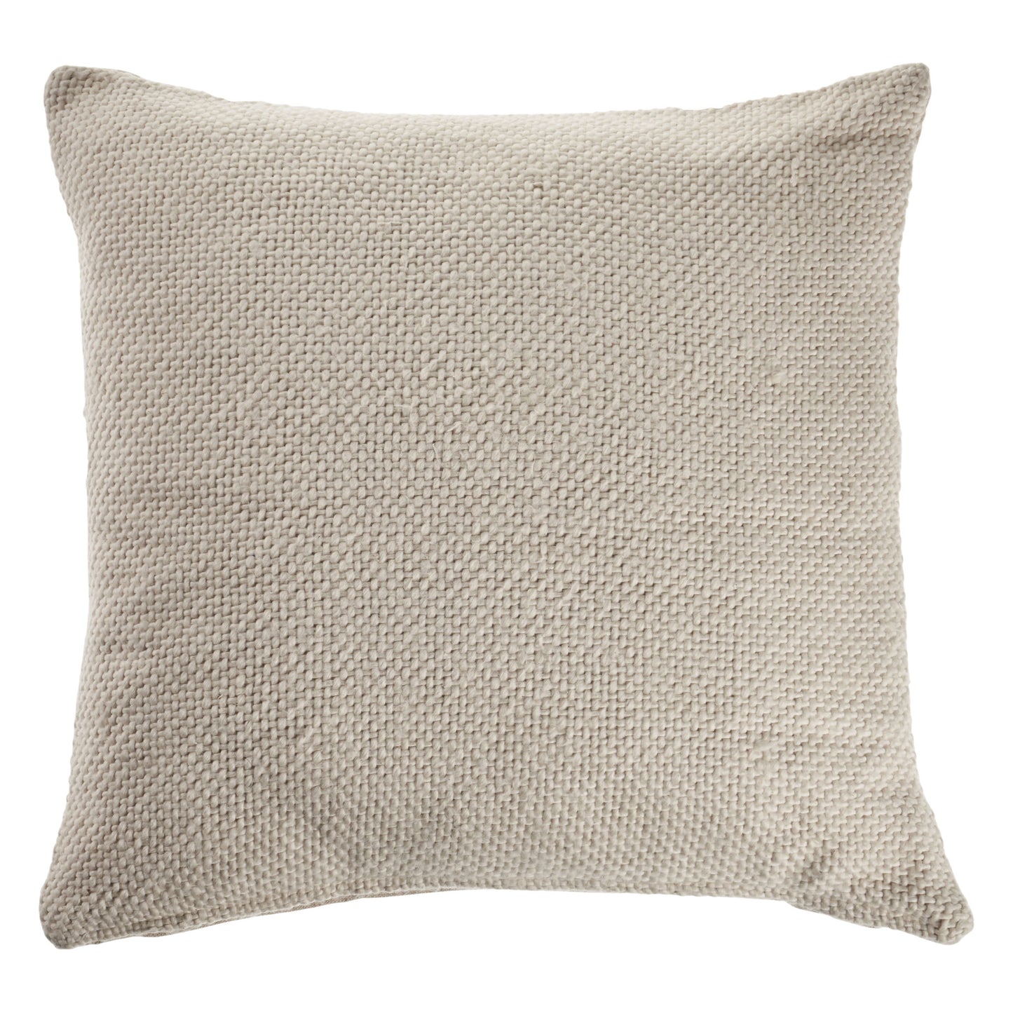 18" X 18" Cream 100% Cotton Zippered Pillow