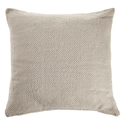 18" X 18" Cream 100% Cotton Zippered Pillow