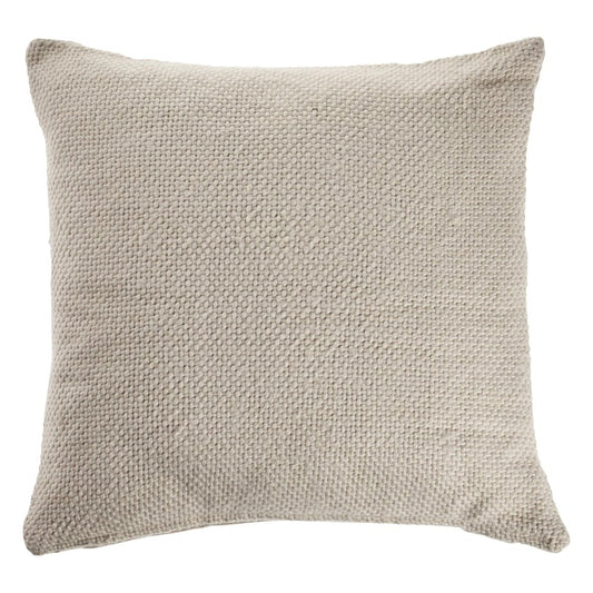 18" Cream Cotton Throw Pillow