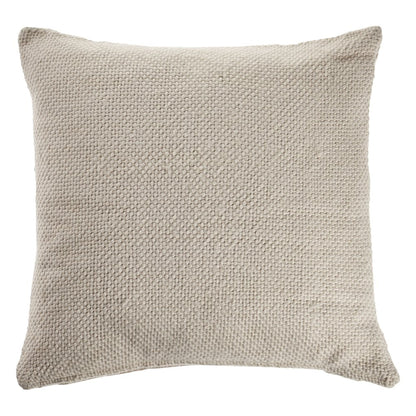 18" Cream Cotton Throw Pillow