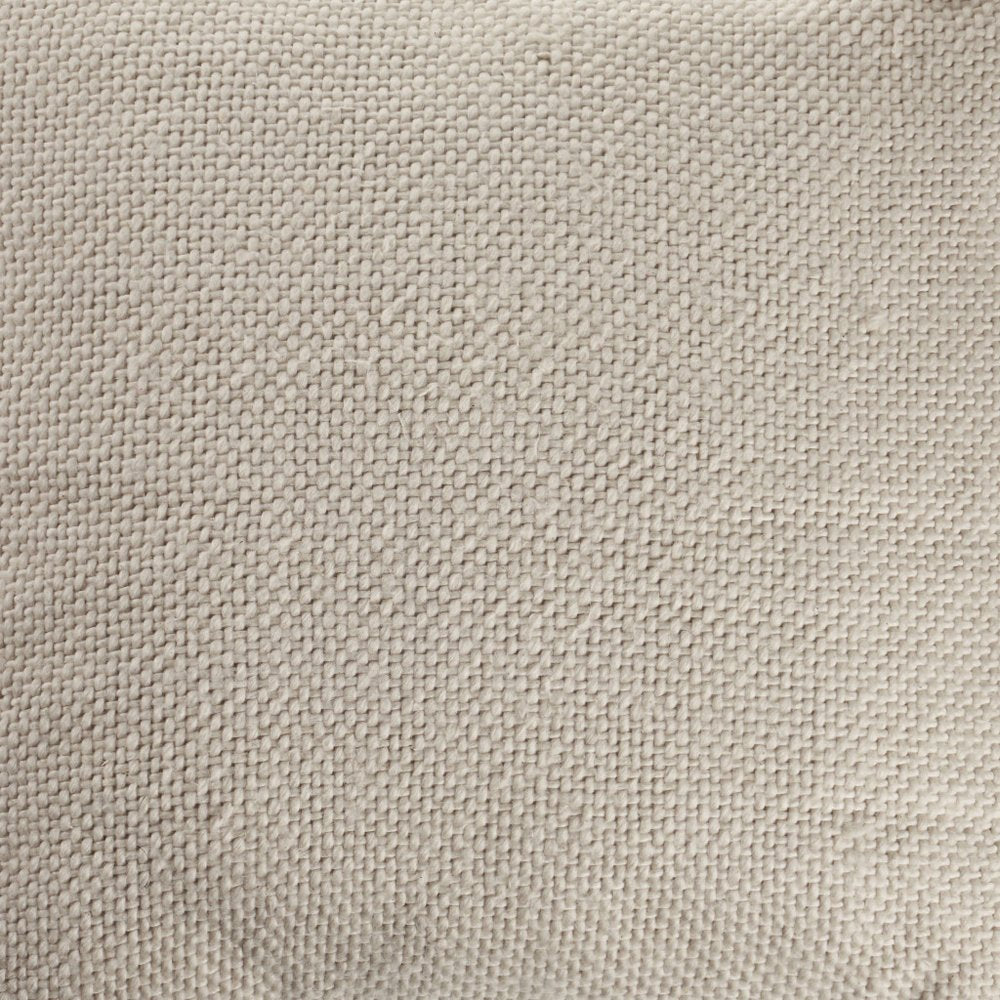 18" Cream Cotton Throw Pillow