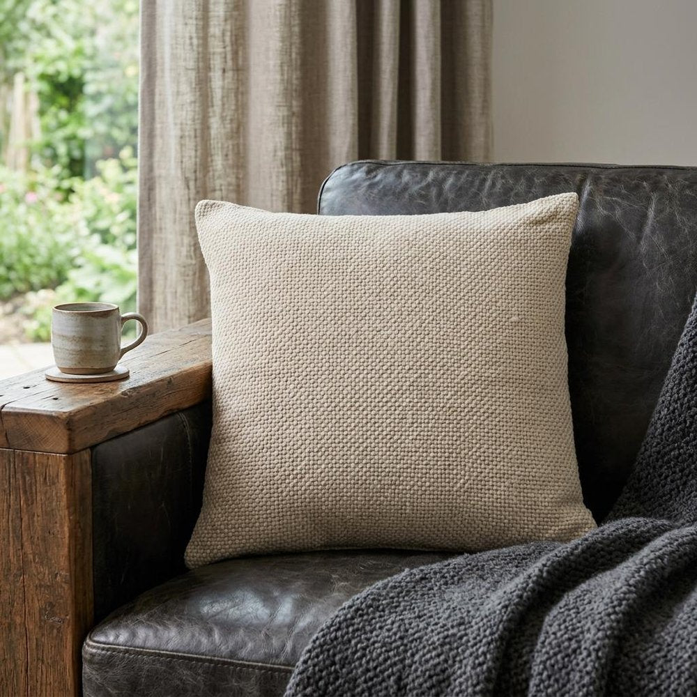 20" X 20" Frost Blue 100% Cotton Zippered Pillow