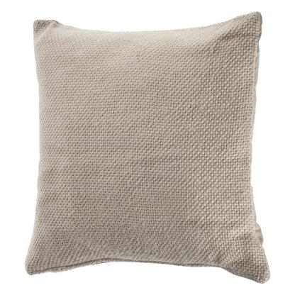 18" X 18" Cream 100% Cotton Zippered Pillow