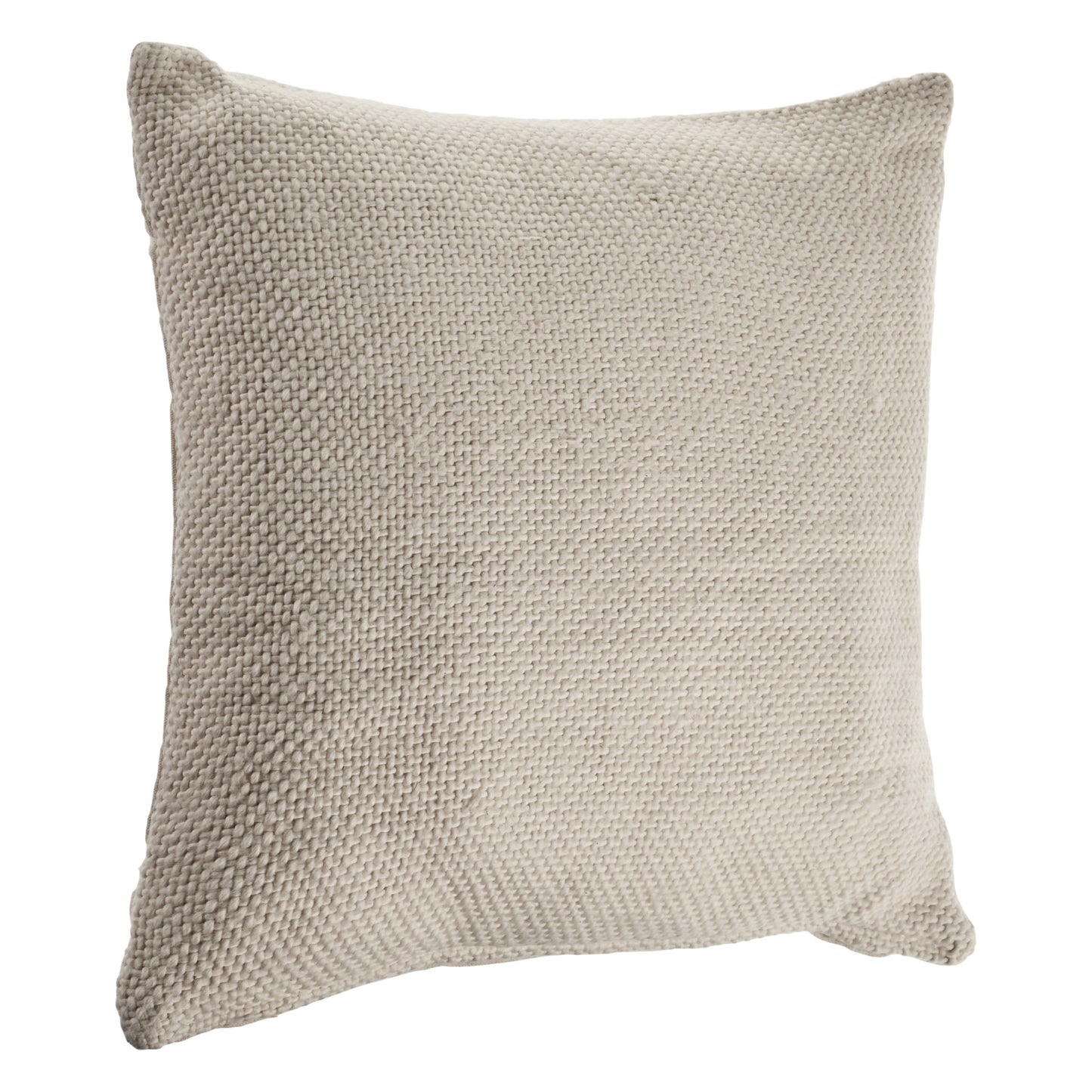 18" X 18" Cream 100% Cotton Zippered Pillow