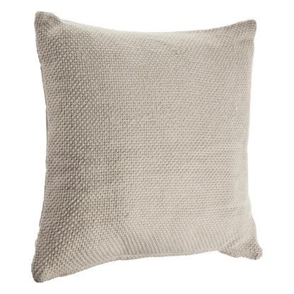 18" Cream Cotton Throw Pillow
