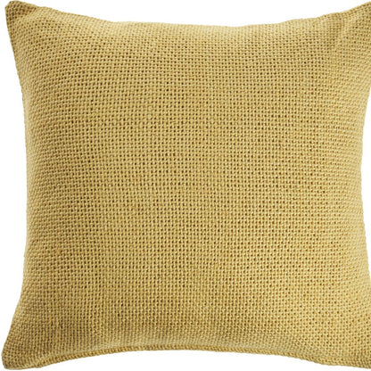 18" X 18" Cream 100% Cotton Zippered Pillow