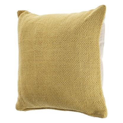 18" Cream Cotton Throw Pillow