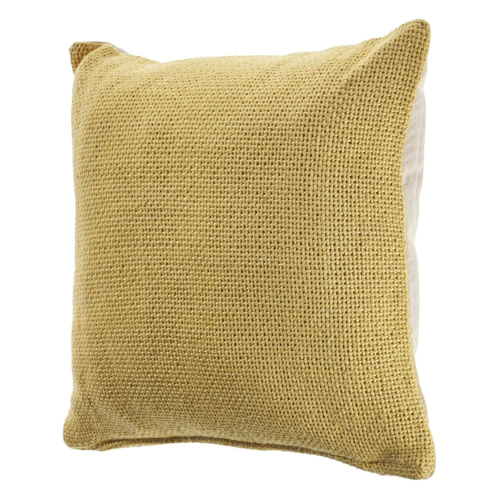 18" Cream Cotton Throw Pillow