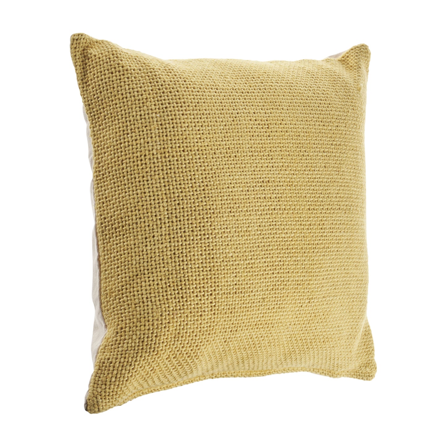 18" X 18" Cream 100% Cotton Zippered Pillow