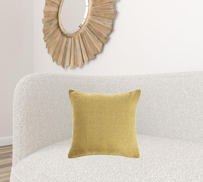 18" X 18" Cream 100% Cotton Zippered Pillow