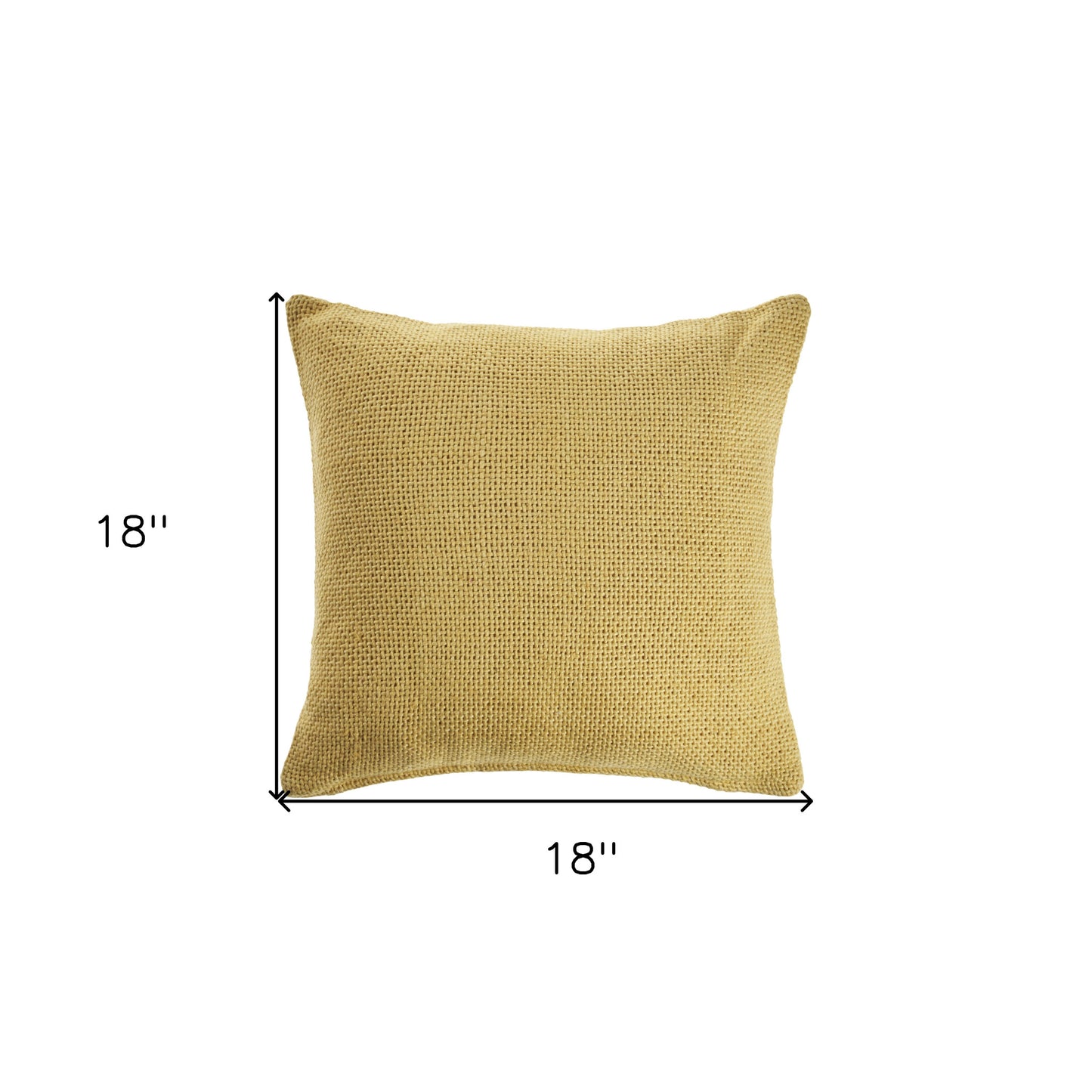 18" X 18" Cream 100% Cotton Zippered Pillow