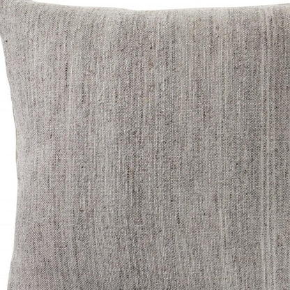 20" Gray Wool Throw Pillow