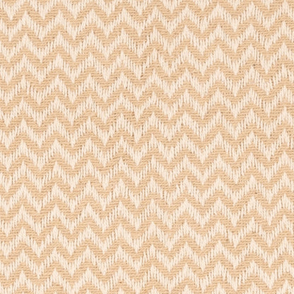 30" X 30" Beige And Cream 100% Cotton Chevron Zippered Pillow