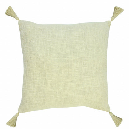 20" X 20" Light Gray 100% Cotton Zippered Pillow