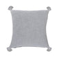 20" X 20" Beige 100% Cotton Zippered Pillow