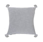 20" X 20" Jet Black 100% Cotton Zippered Pillow