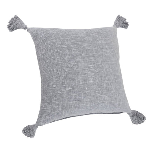 20" X 20" Beige 100% Cotton Zippered Pillow