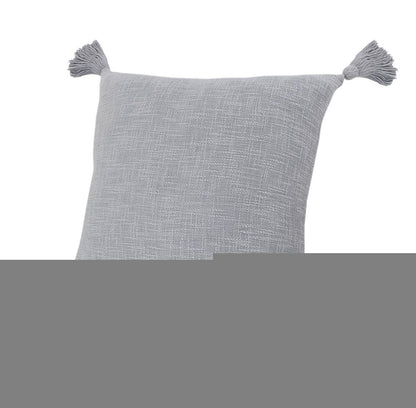20" X 20" Light Yellow 100% Cotton Zippered Pillow