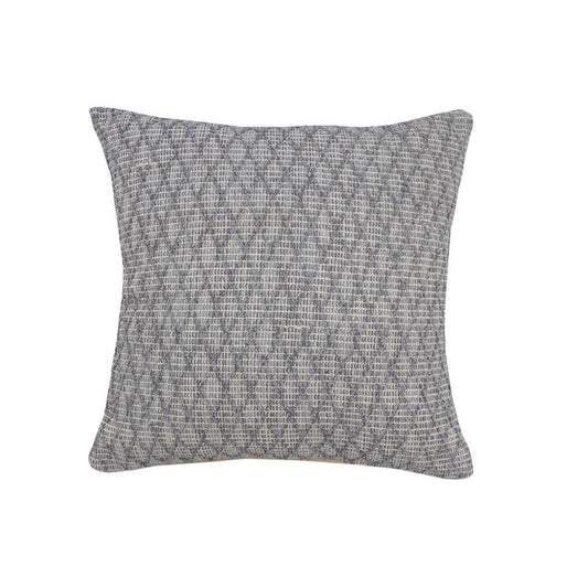 20" Blue Geometric Cotton Throw Pillow
