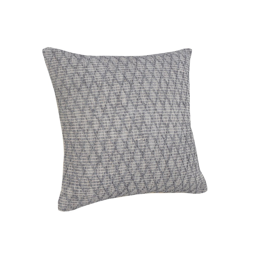 20" Blue Geometric Cotton Throw Pillow