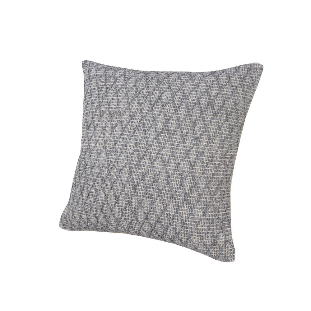20" Blue Geometric Cotton Throw Pillow
