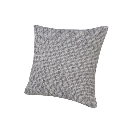 20" Blue Geometric Cotton Throw Pillow