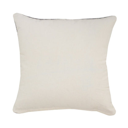 20" X 20" Gray 100% Cotton Geometric Zippered Pillow