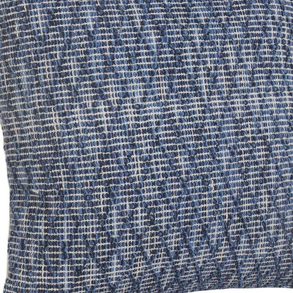 20" Blue Geometric Cotton Throw Pillow