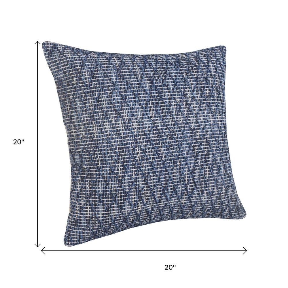 20" X 20" Gray 100% Cotton Geometric Zippered Pillow