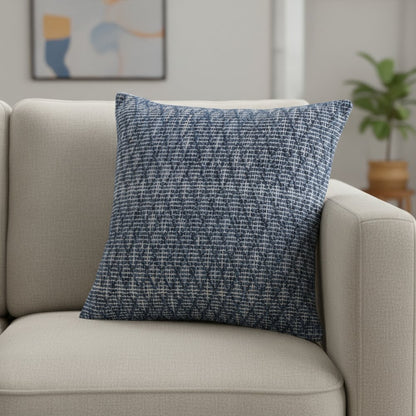 20" X 20" Gray 100% Cotton Geometric Zippered Pillow