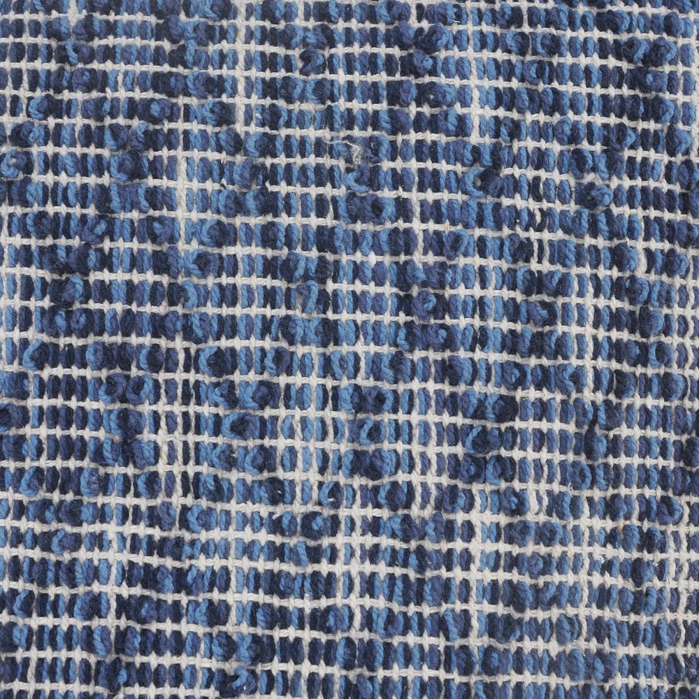 20" Blue Geometric Cotton Throw Pillow