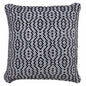 20" X 20" Black And White 100% Cotton Geometric Zippered Pillow