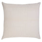 20" X 20" Beige And White 100% Cotton Striped Zippered Pillow