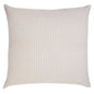 20" X 20" Beige And White 100% Cotton Striped Zippered Pillow