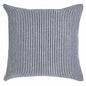 20" X 20" Beige And White 100% Cotton Striped Zippered Pillow