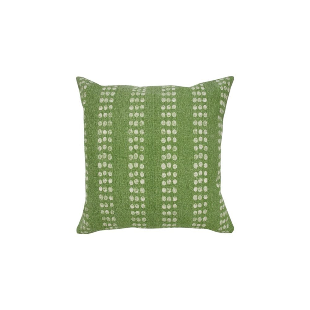 20" X 20" Yellow And White 100% Cotton Striped Zippered Pillow