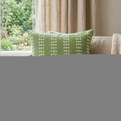 20" X 20" Yellow And White 100% Cotton Striped Zippered Pillow