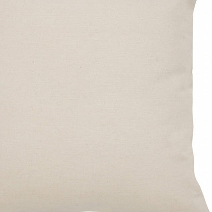 20" X 20" Green And White 100% Cotton Striped Zippered Pillow